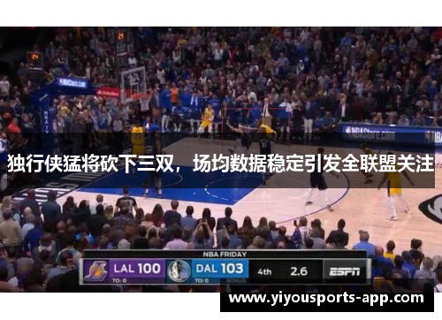 独行侠猛将砍下三双，场均数据稳定引发全联盟关注